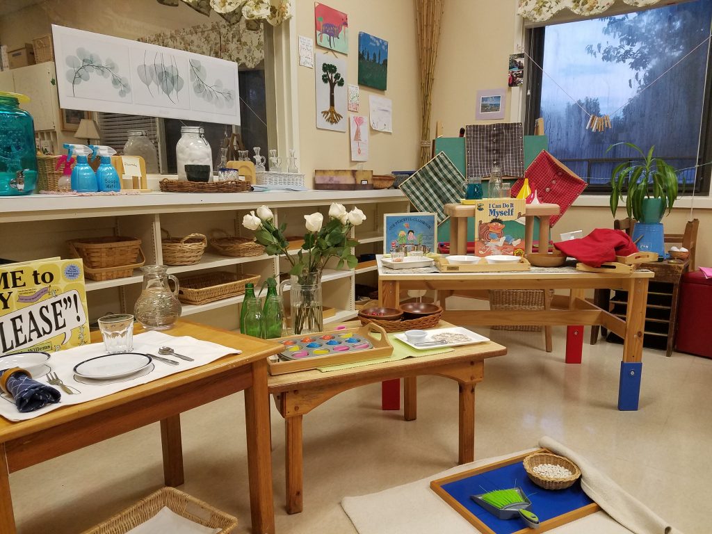 Inside view of before and after school care activities at Montessori Episcopal School